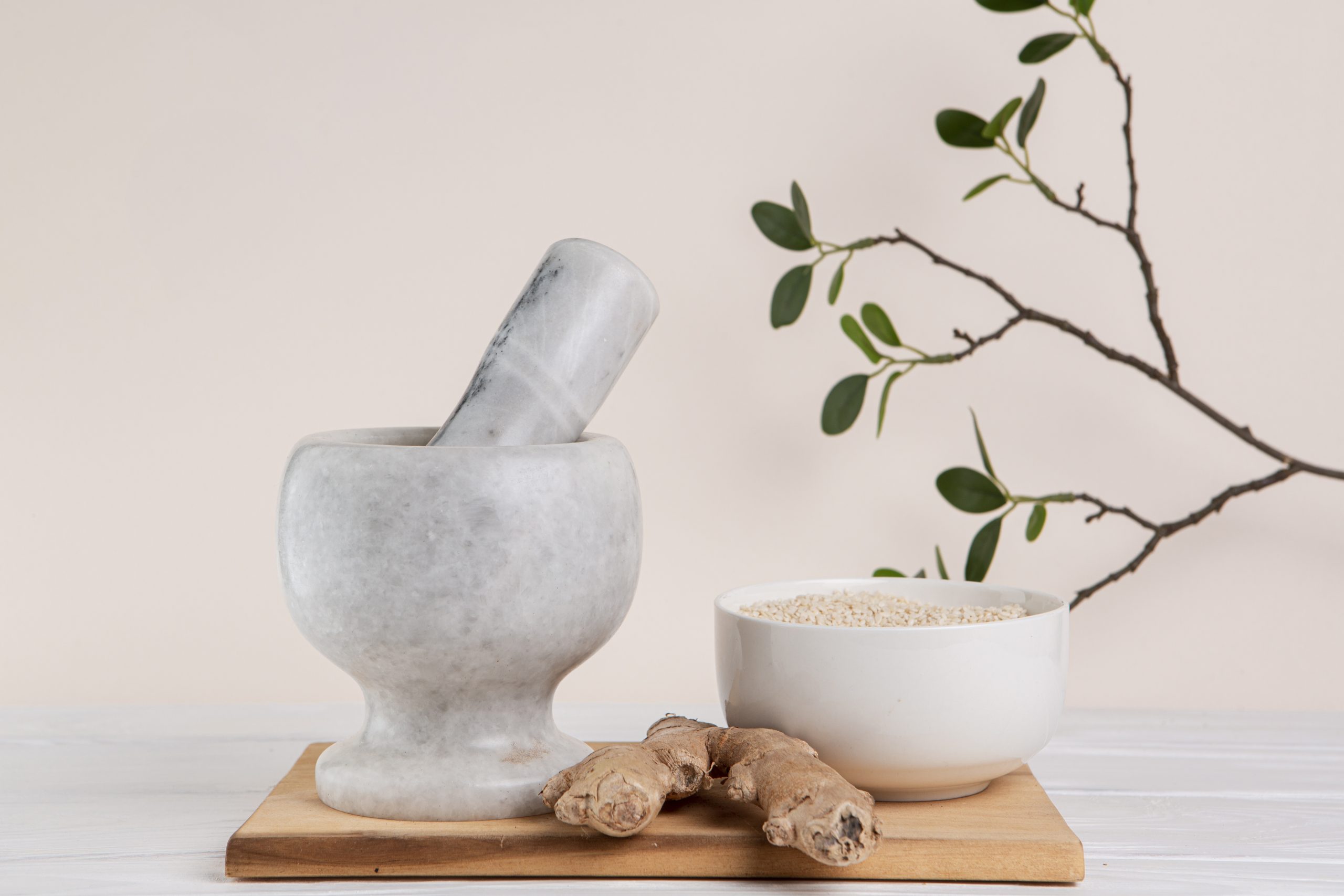 Natural healing ingredients used in Traditional Chinese Medicine, representing holistic care in acupuncture marketing services